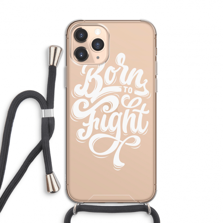 Born to Fight: iPhone 11 Pro Transparant Hoesje met koord