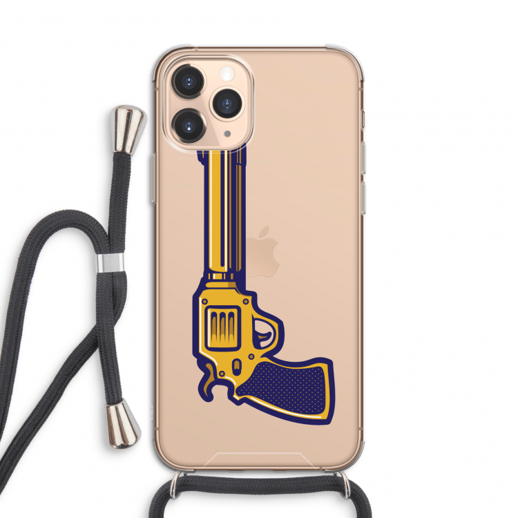 Pew Pew Pew: iPhone 11 Pro Transparant Hoesje met koord