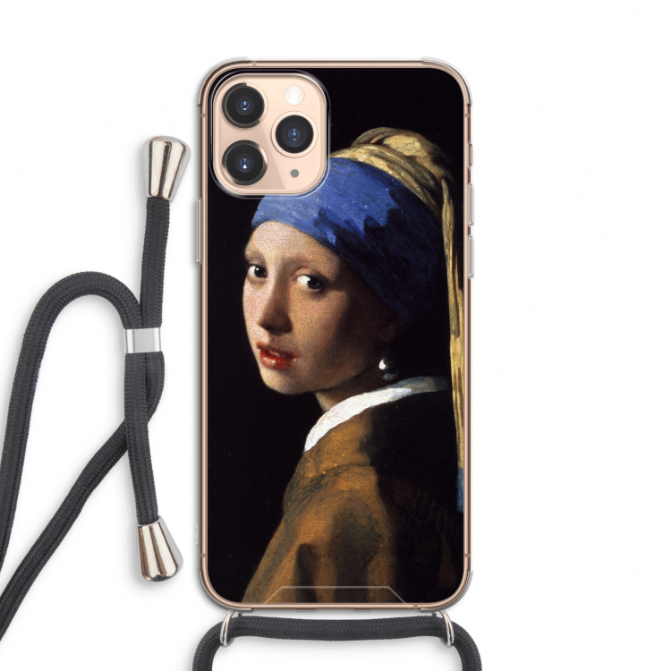 The Pearl Earring: iPhone 11 Pro Transparant Hoesje met koord