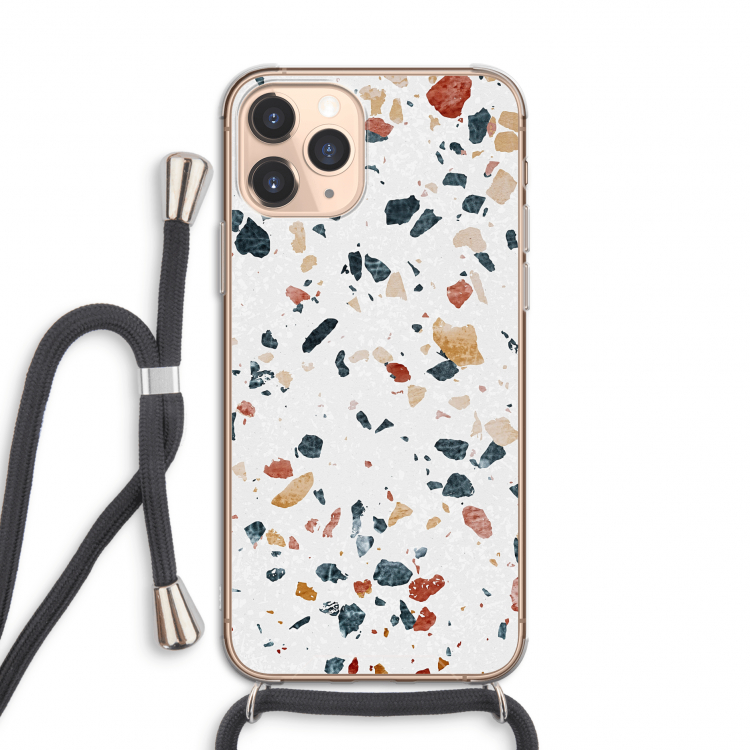 Terrazzo N°4: iPhone 11 Pro Transparant Hoesje met koord