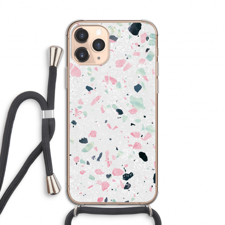 Terrazzo N°3: iPhone 11 Pro Transparant Hoesje met koord
