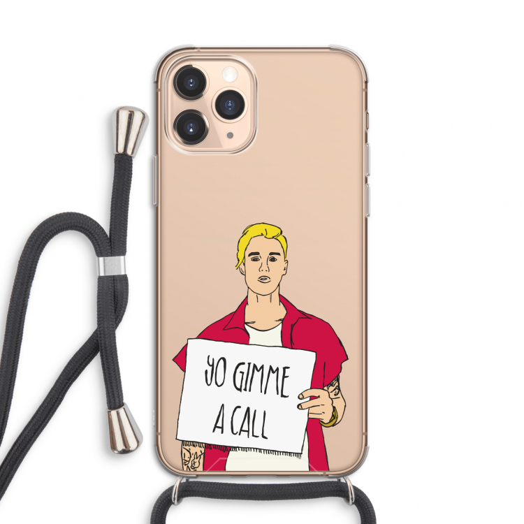 Gimme a call: iPhone 11 Pro Transparant Hoesje met koord