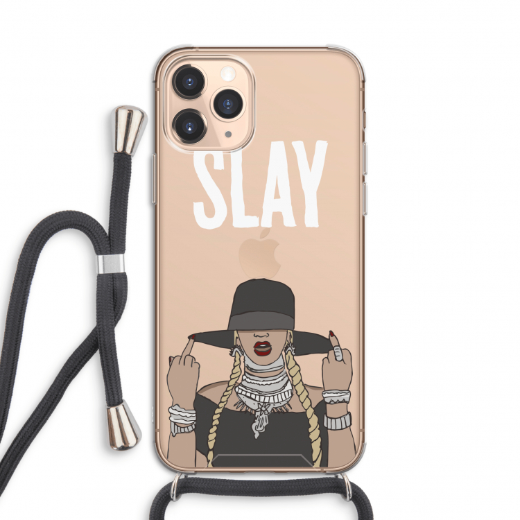 Slay All Day: iPhone 11 Pro Transparant Hoesje met koord