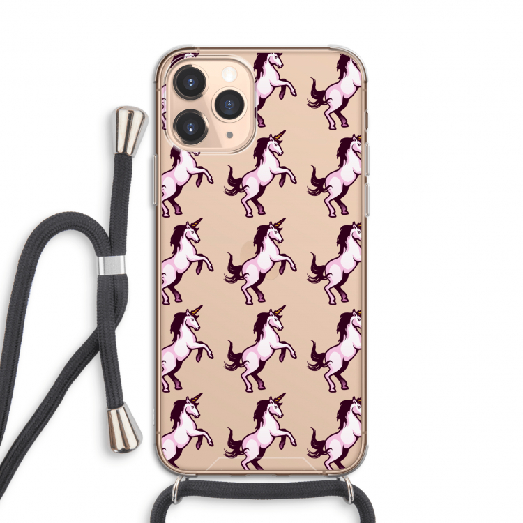 Musketon Unicorn: iPhone 11 Pro Transparant Hoesje met koord