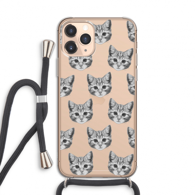 Kitten: iPhone 11 Pro Transparant Hoesje met koord