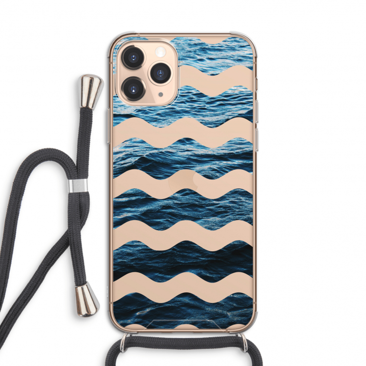 Oceaan: iPhone 11 Pro Transparant Hoesje met koord