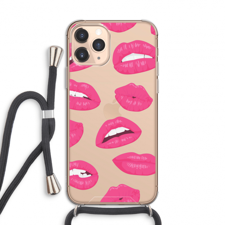 Bite my lip: iPhone 11 Pro Transparant Hoesje met koord