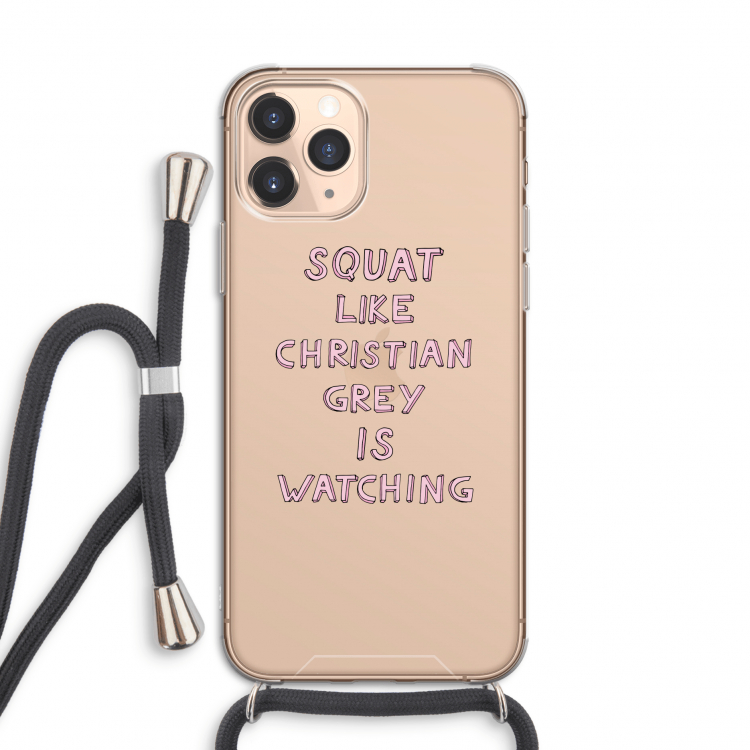 Christian Grey: iPhone 11 Pro Transparant Hoesje met koord