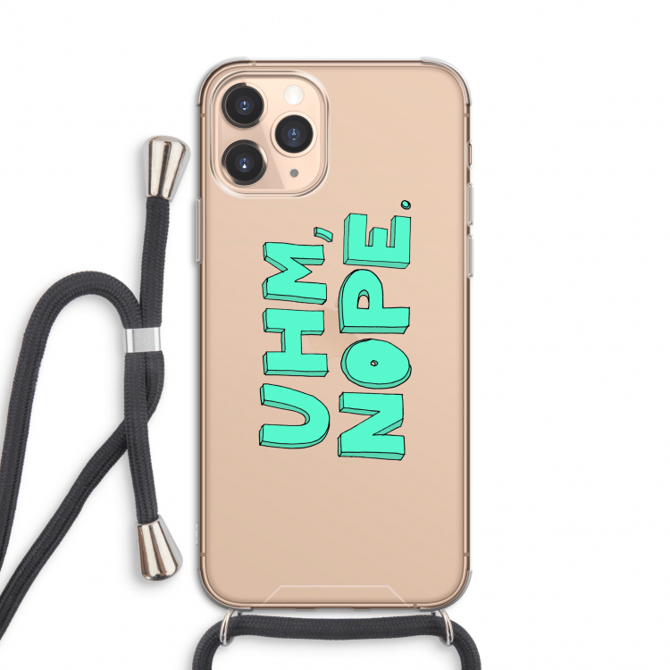 UHM, NOPE.: iPhone 11 Pro Transparant Hoesje met koord