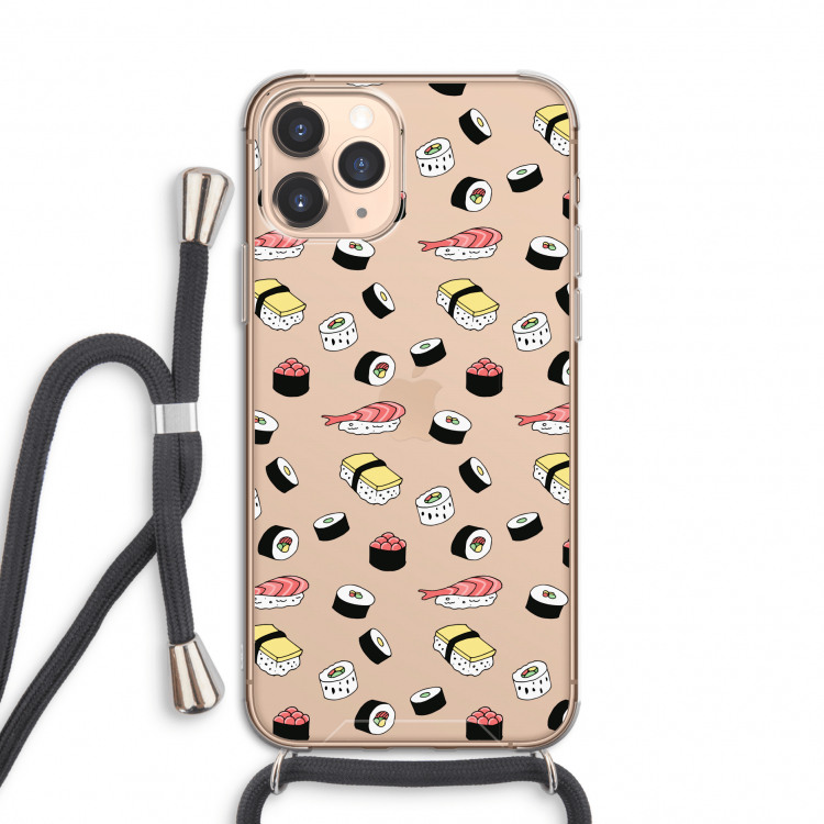Sushi time: iPhone 11 Pro Transparant Hoesje met koord