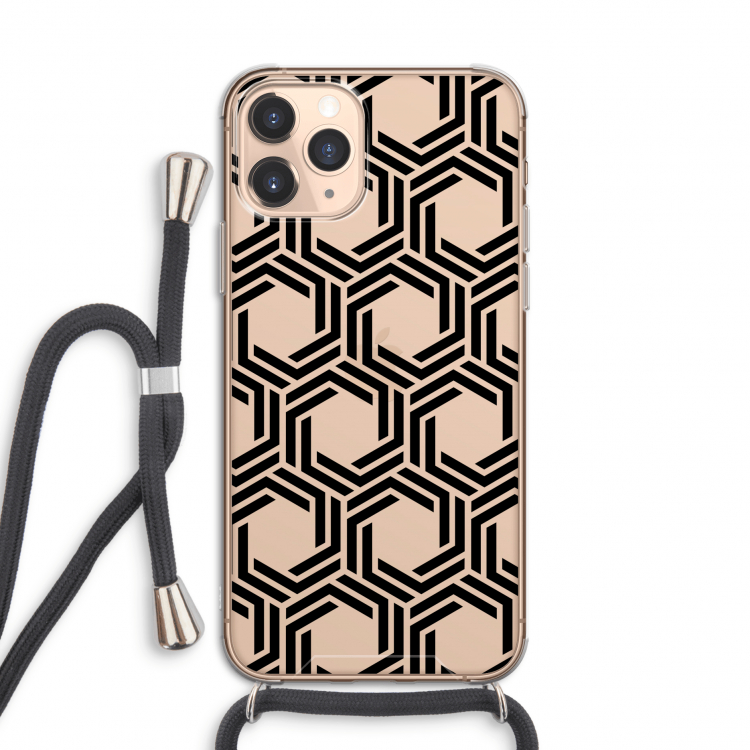 Geometrisch patroon: iPhone 11 Pro Transparant Hoesje met koord