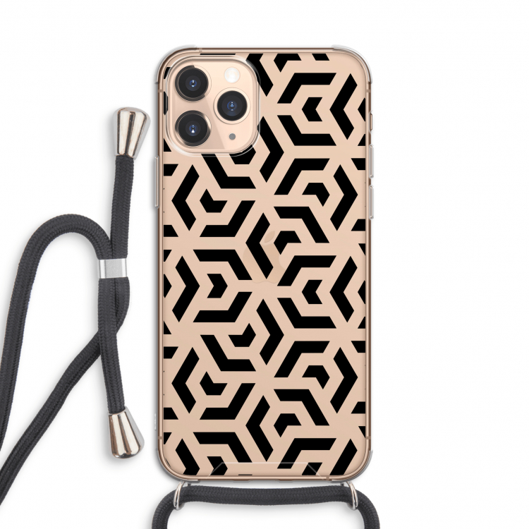 Crazy pattern: iPhone 11 Pro Transparant Hoesje met koord