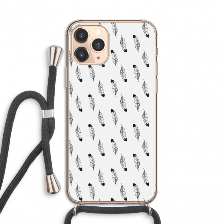 Pluimen: iPhone 11 Pro Transparant Hoesje met koord