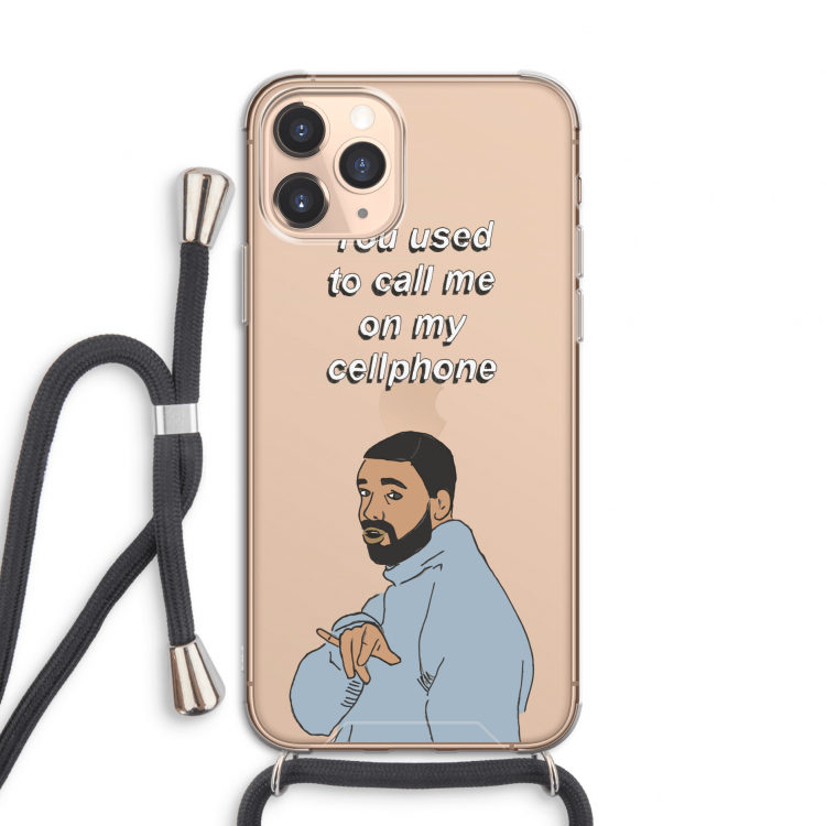 Hotline bling: iPhone 11 Pro Transparant Hoesje met koord