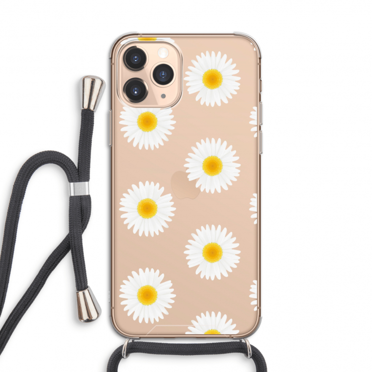 Margrietjes: iPhone 11 Pro Transparant Hoesje met koord