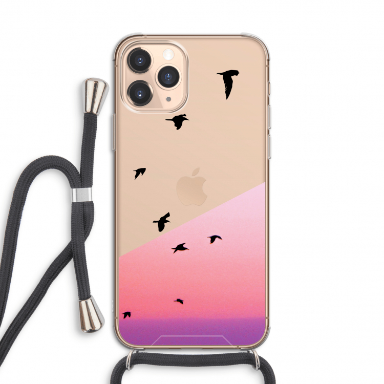 Fly away: iPhone 11 Pro Transparant Hoesje met koord