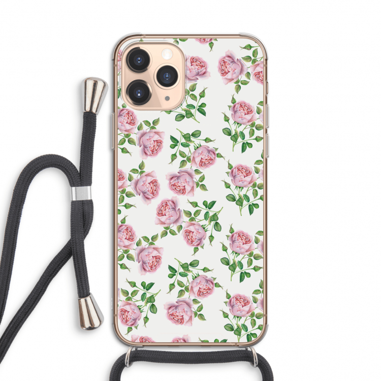 Kleine roosjes: iPhone 11 Pro Transparant Hoesje met koord