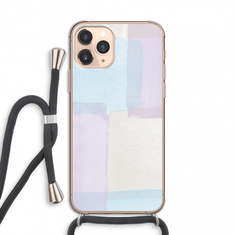 Square pastel: iPhone 11 Pro Transparant Hoesje met koord