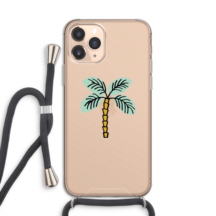 Palmboom: iPhone 11 Pro Transparant Hoesje met koord