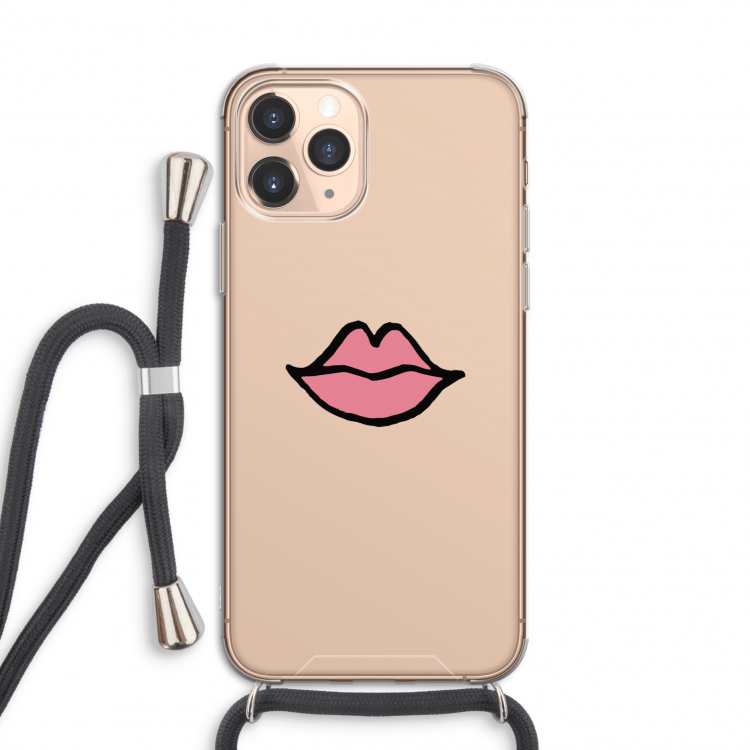 Kusje: iPhone 11 Pro Transparant Hoesje met koord
