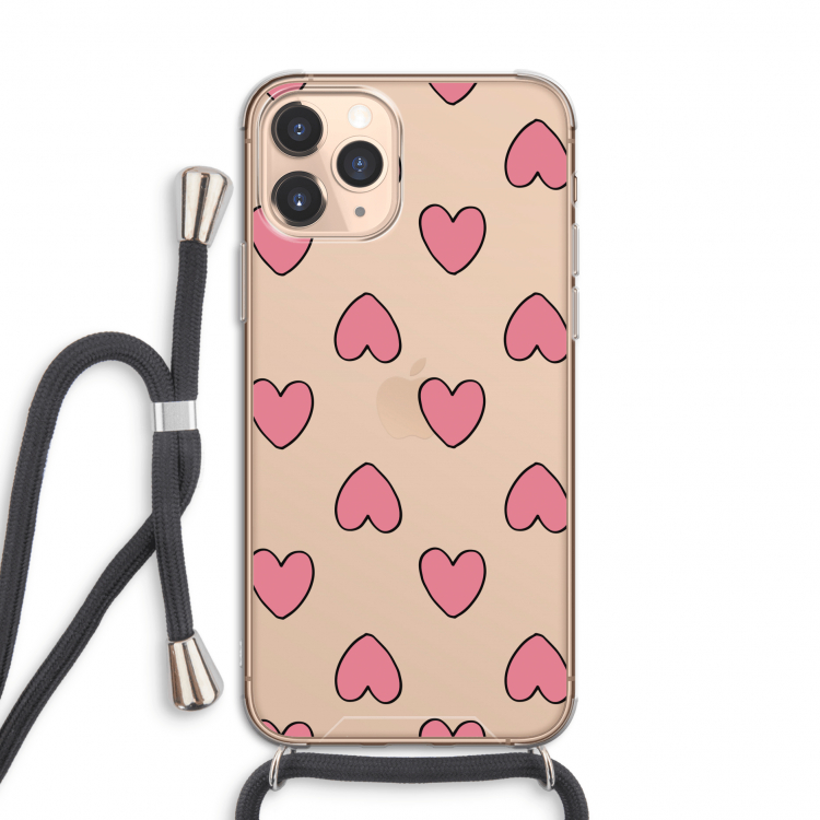 Ondersteboven verliefd: iPhone 11 Pro Transparant Hoesje met koord