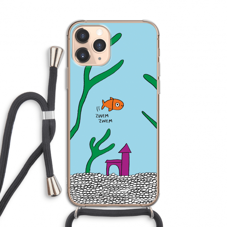 Aquarium: iPhone 11 Pro Transparant Hoesje met koord