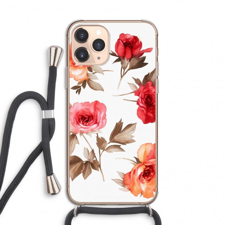 Roosjes: iPhone 11 Pro Transparant Hoesje met koord