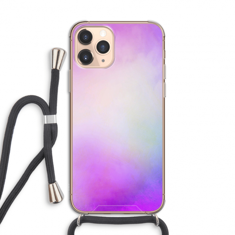 Clouds pastel: iPhone 11 Pro Transparant Hoesje met koord