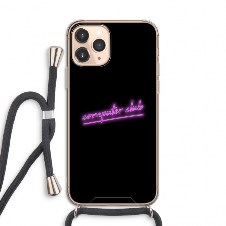 Vice Black: iPhone 11 Pro Transparant Hoesje met koord