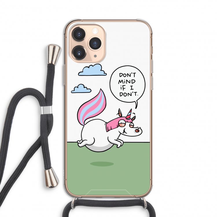Unicorn: iPhone 11 Pro Transparant Hoesje met koord