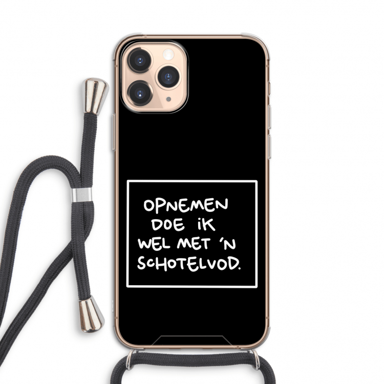 Schotelvod: iPhone 11 Pro Transparant Hoesje met koord