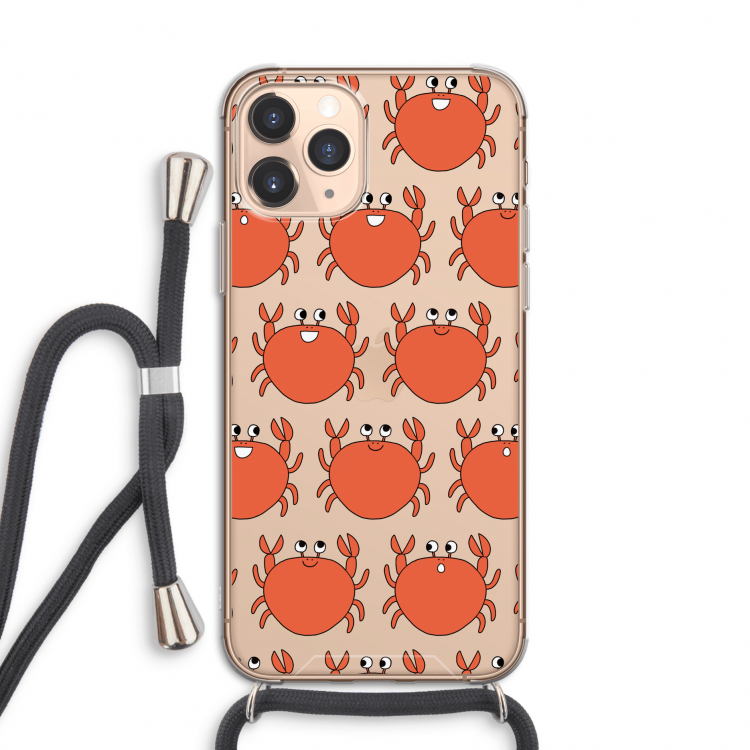 Krab: iPhone 11 Pro Transparant Hoesje met koord