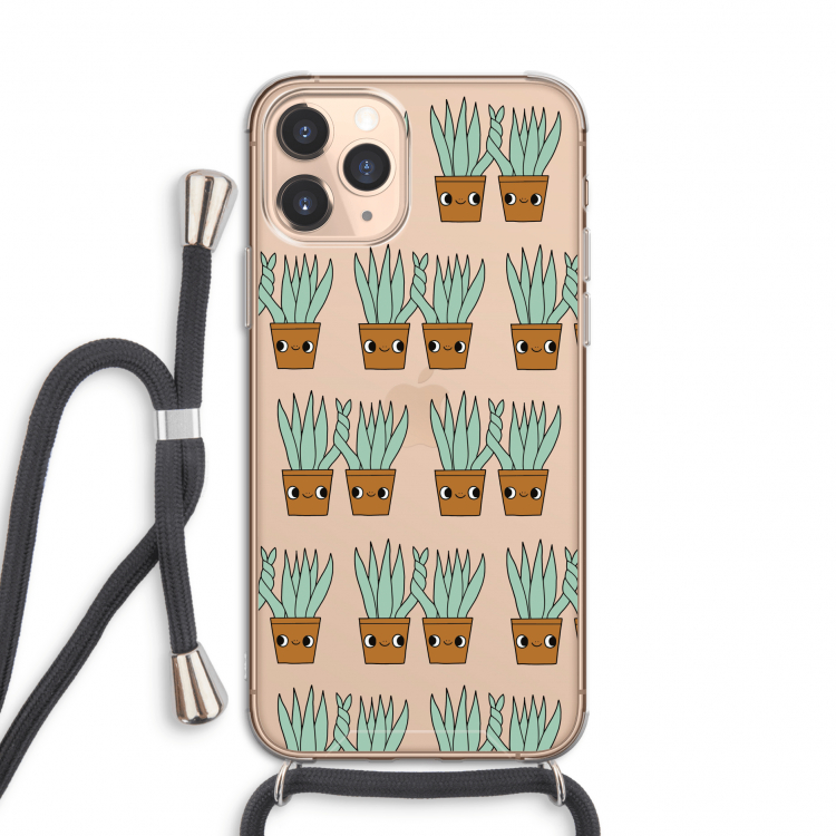 Sansevieria: iPhone 11 Pro Transparant Hoesje met koord
