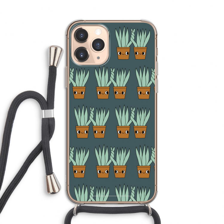Sansevieria: iPhone 11 Pro Transparant Hoesje met koord