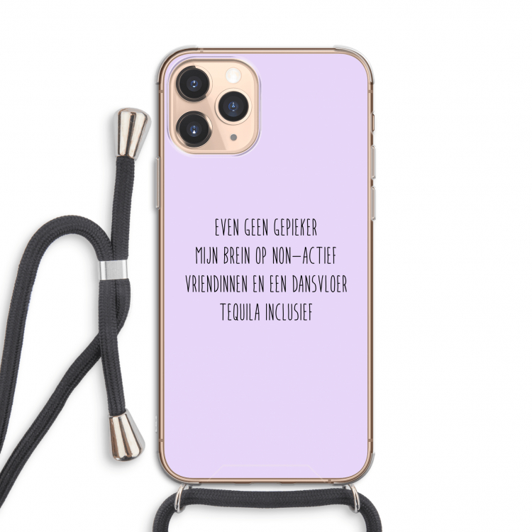 Tequila: iPhone 11 Pro Transparant Hoesje met koord
