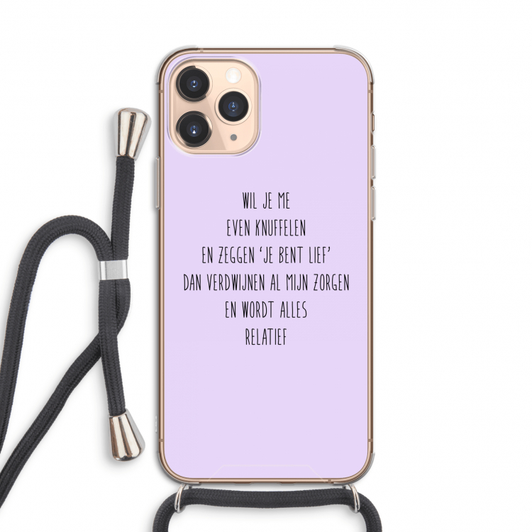 Relatief: iPhone 11 Pro Transparant Hoesje met koord
