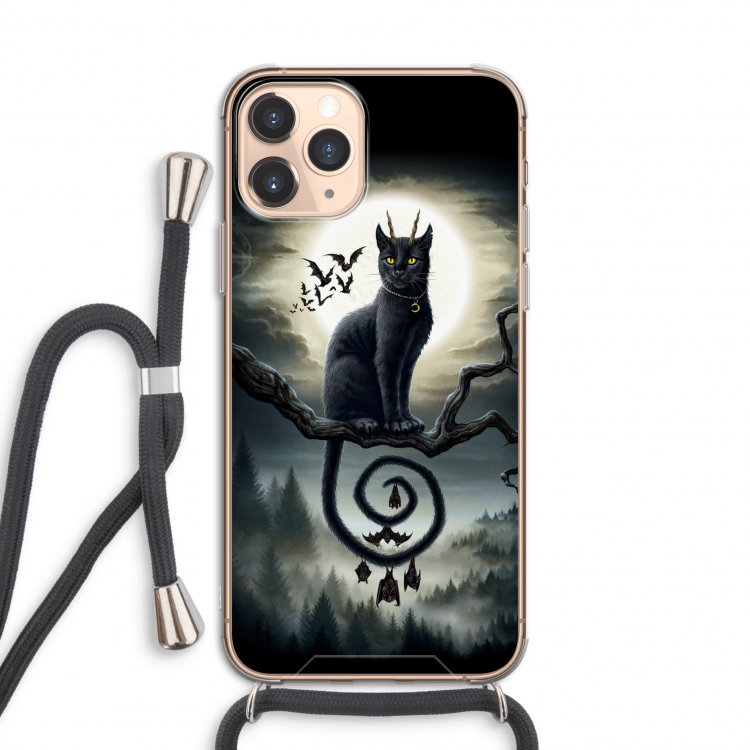 Moonlight Companions: iPhone 11 Pro Transparant Hoesje met koord
