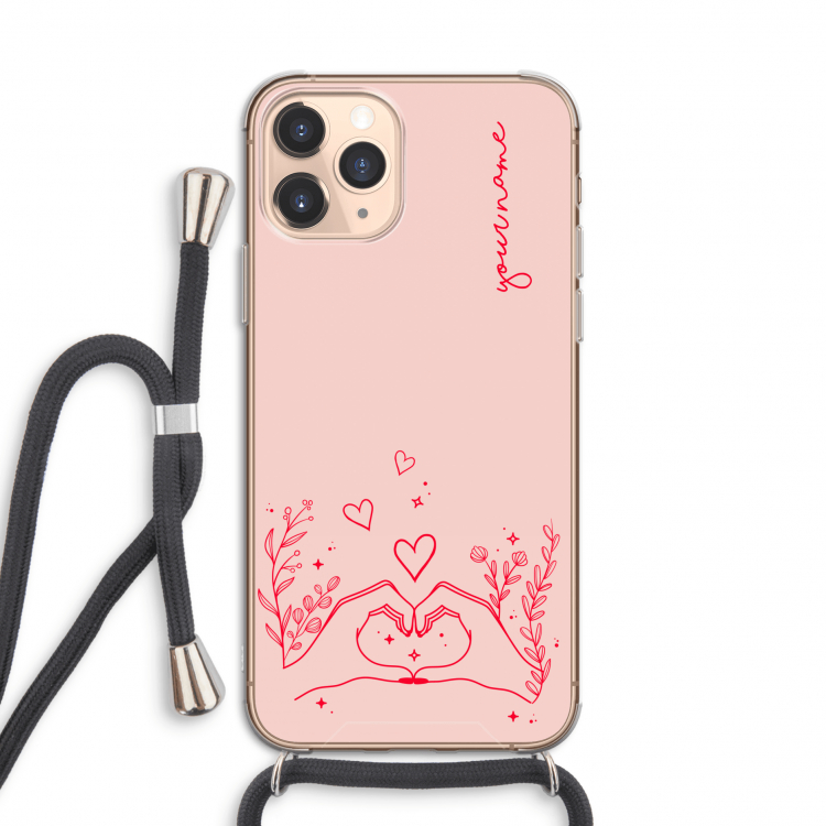 Love is in the air: iPhone 11 Pro Transparant Hoesje met koord