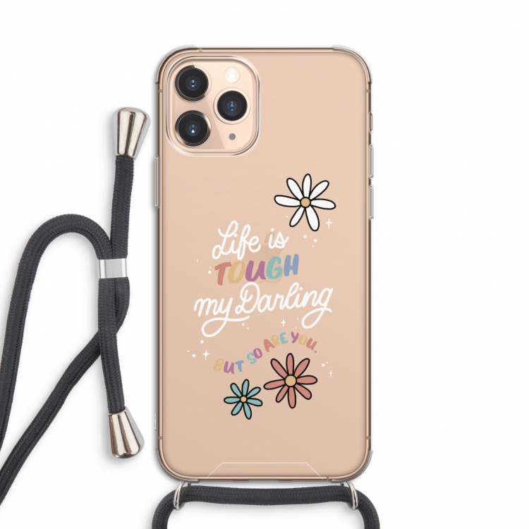 Tough Life: iPhone 11 Pro Transparant Hoesje met koord