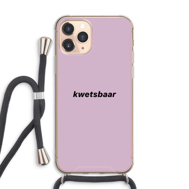 kwetsbaar: iPhone 11 Pro Max Transparant Hoesje met koord