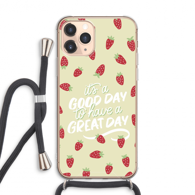 Don't forget to have a great day: iPhone 11 Pro Max Transparant Hoesje met koord