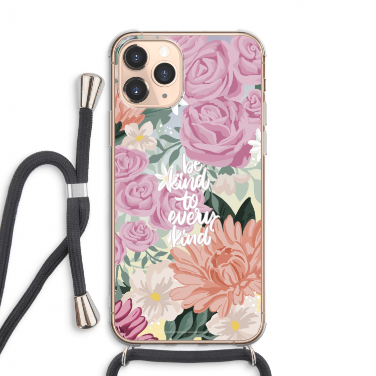Kindness matters: iPhone 11 Pro Max Transparant Hoesje met koord
