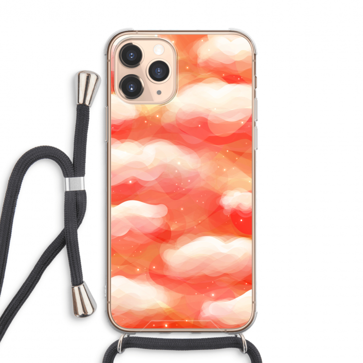 Lichte Wolken: iPhone 11 Pro Max Transparant Hoesje met koord