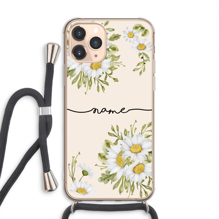 Daisies: iPhone 11 Pro Max Transparant Hoesje met koord