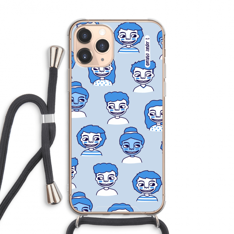 Gezichtjes: iPhone 11 Pro Max Transparant Hoesje met koord