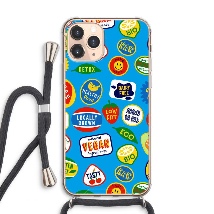 Fruitsticker: iPhone 11 Pro Max Transparant Hoesje met koord