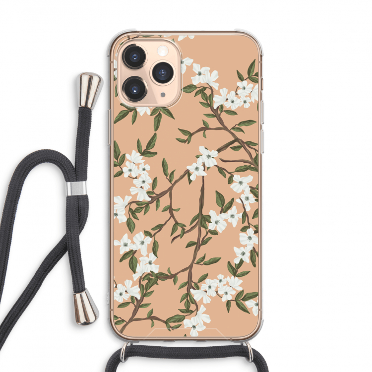 Blossoming spring: iPhone 11 Pro Max Transparant Hoesje met koord