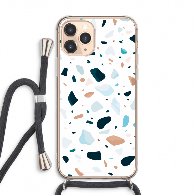 CaseCompany Terrazzo N°13: iPhone 11 Pro Max Transparant Hoesje met koord