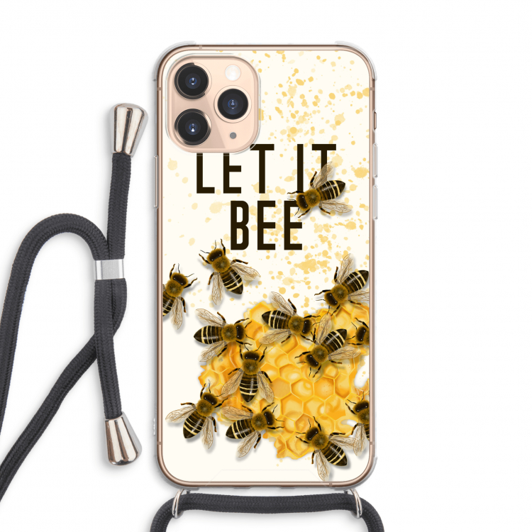 Let it bee: iPhone 11 Pro Max Transparant Hoesje met koord