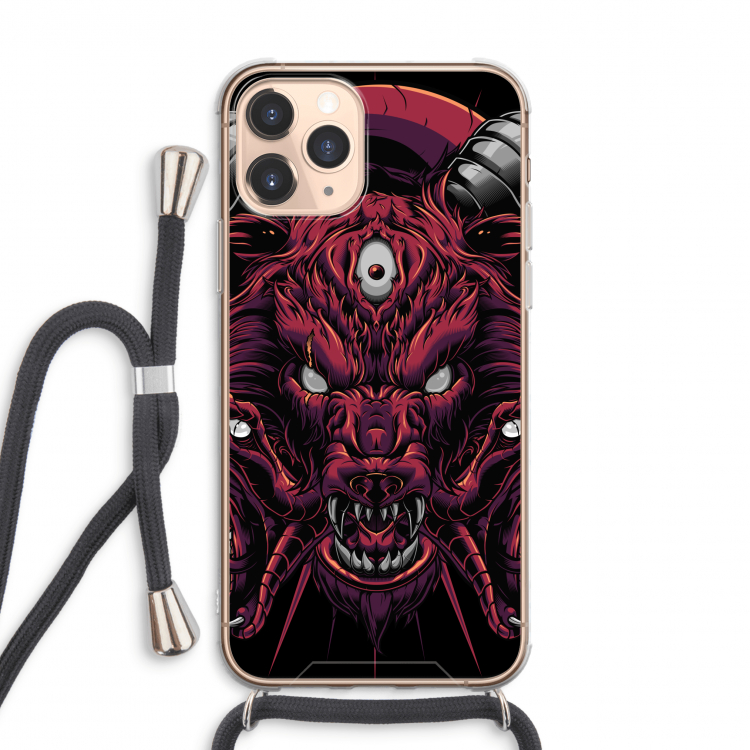 Hell Hound and Serpents: iPhone 11 Pro Max Transparant Hoesje met koord